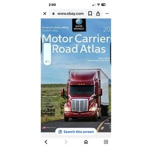 Rand McNally Motor Carrier Road‎ Atlas 2019 Truckers Maps Large Format